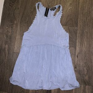 Darling High Neck Tank in Baby Blue